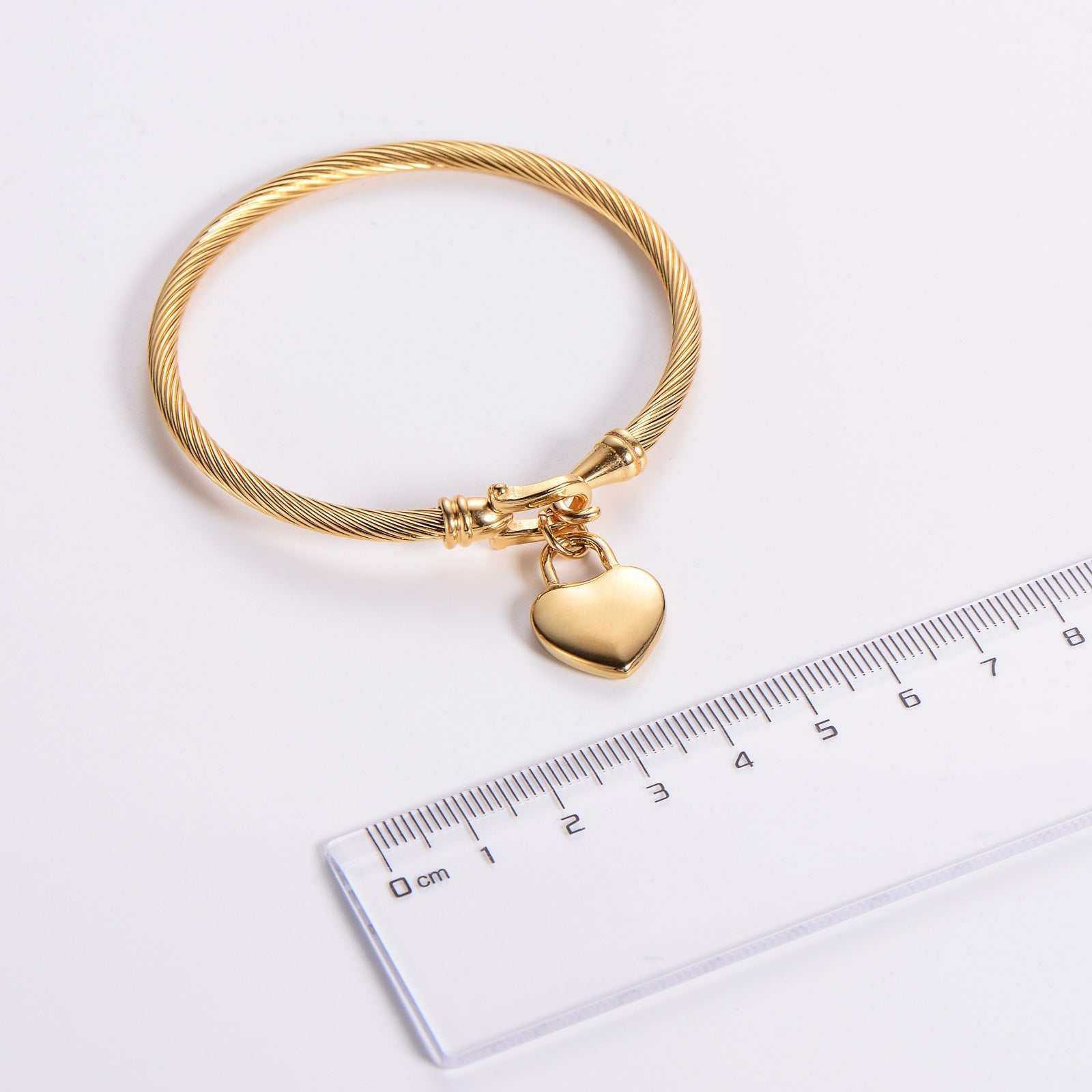 Gouden Armband met Hartslot