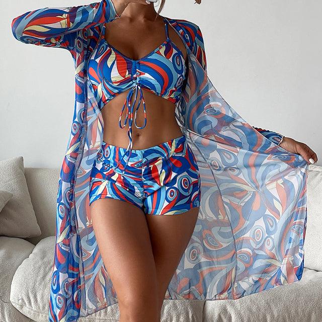 Retro Splash – 3-delige Bikini Set