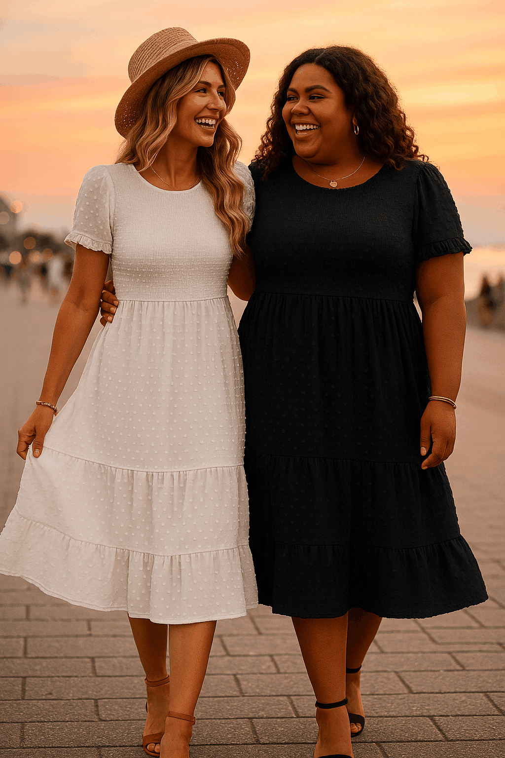 Romantische Midi-Jurk