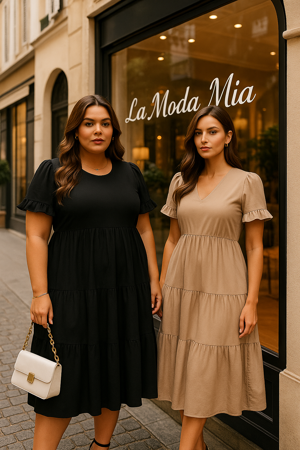 Casual Tiered Midi-Jurk