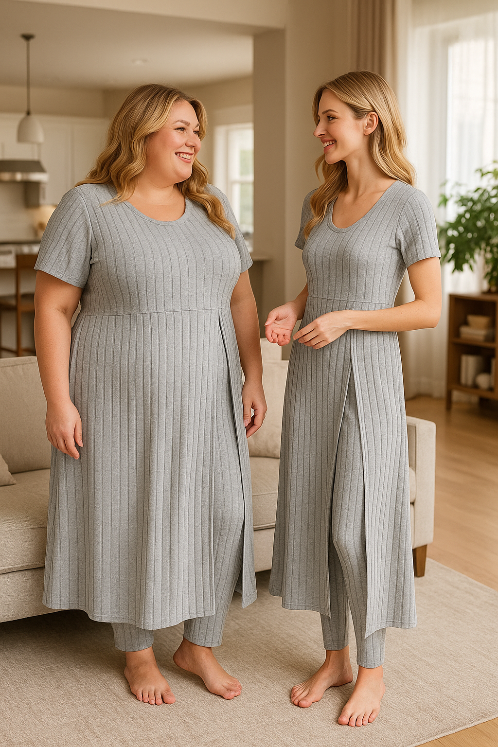 Ribgebreide Lounge Set