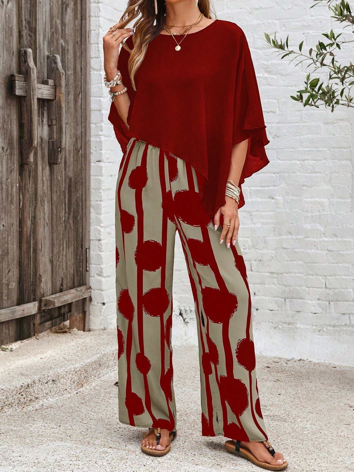 Luchtige Set met Asymmetrische Top