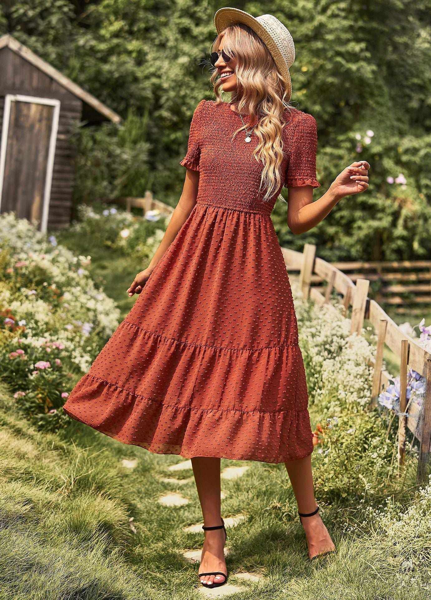 Romantische Midi-Jurk