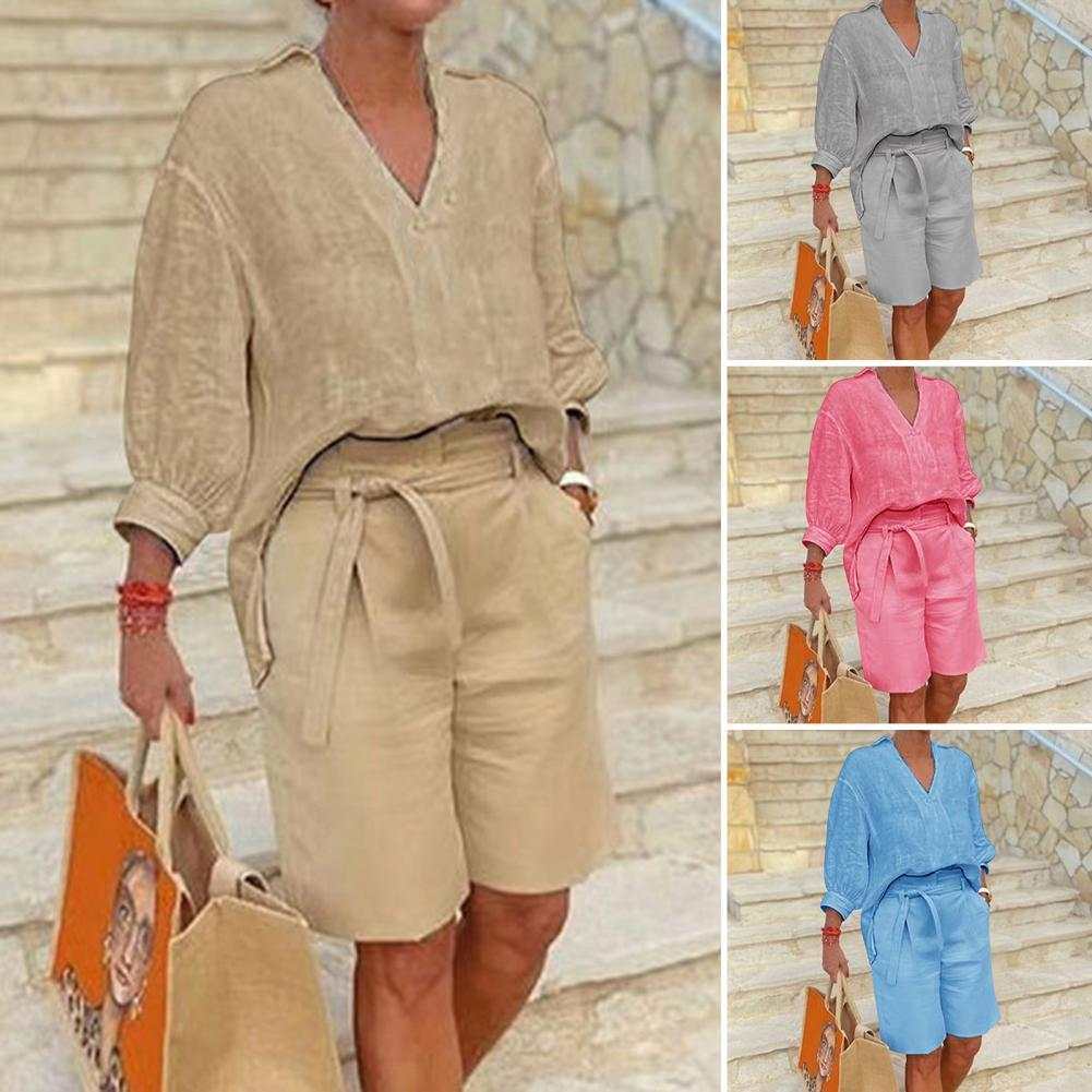 Linnen Short Set