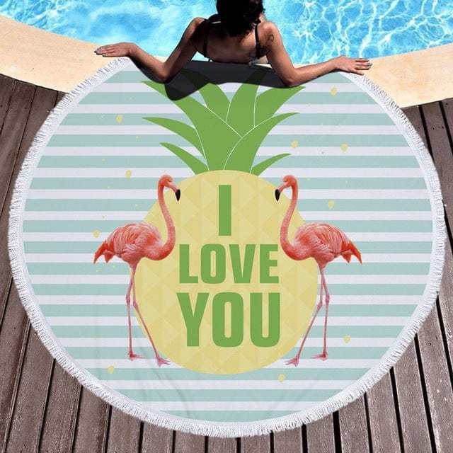 Flamingo Summer strandhanddoek