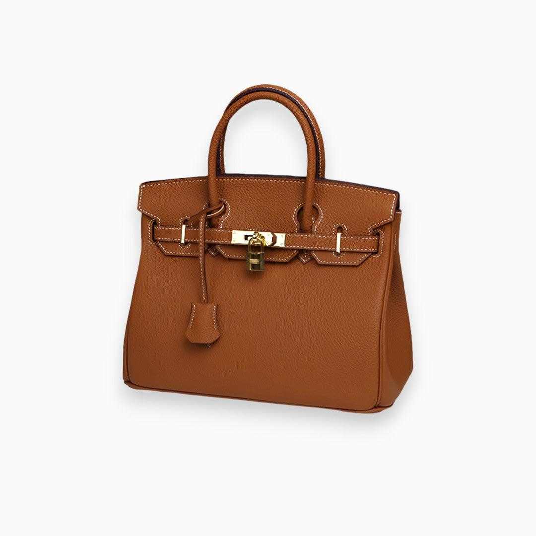 Structured Handtas met Goudkleurige Sluiting