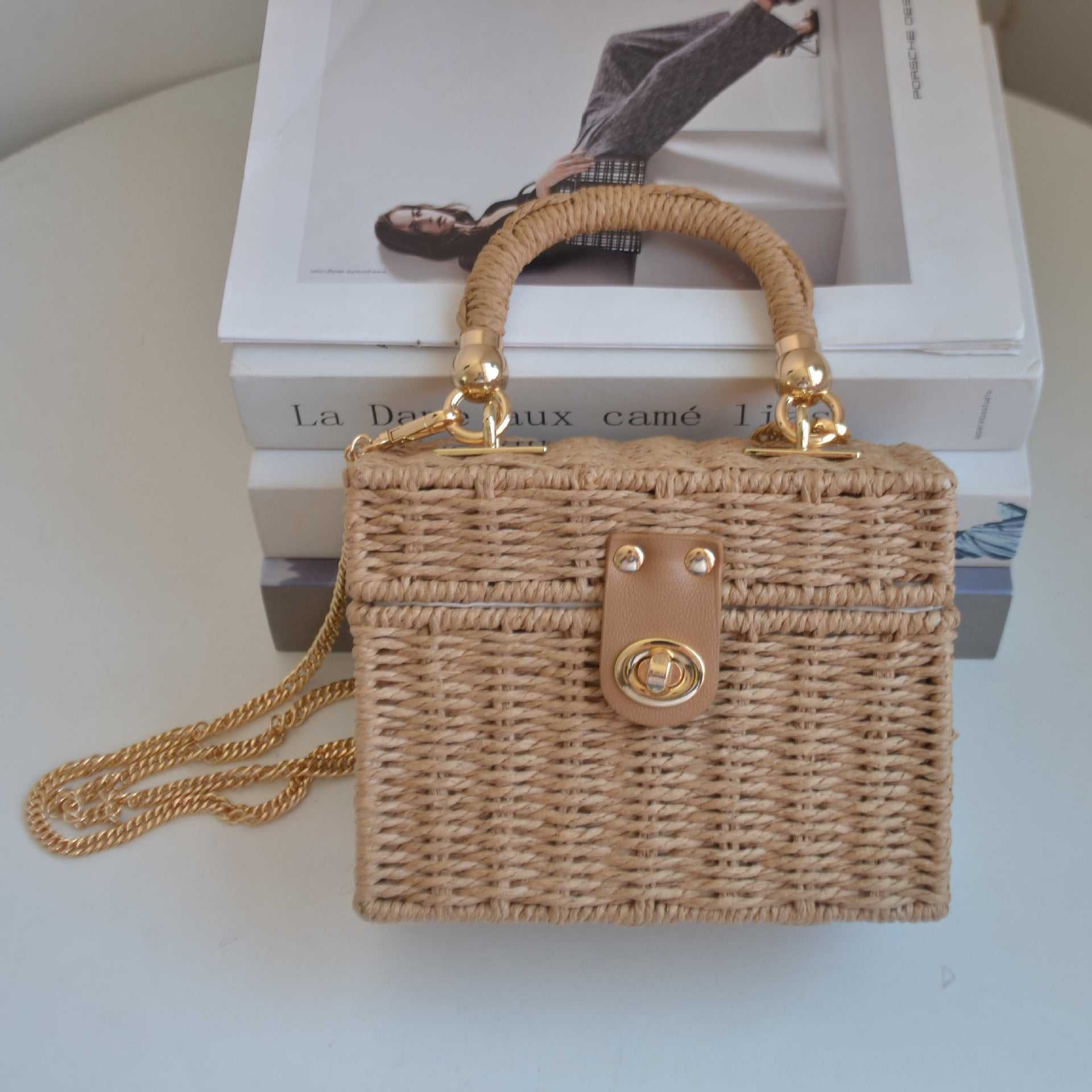 Mini Chic Rieten Box Bag