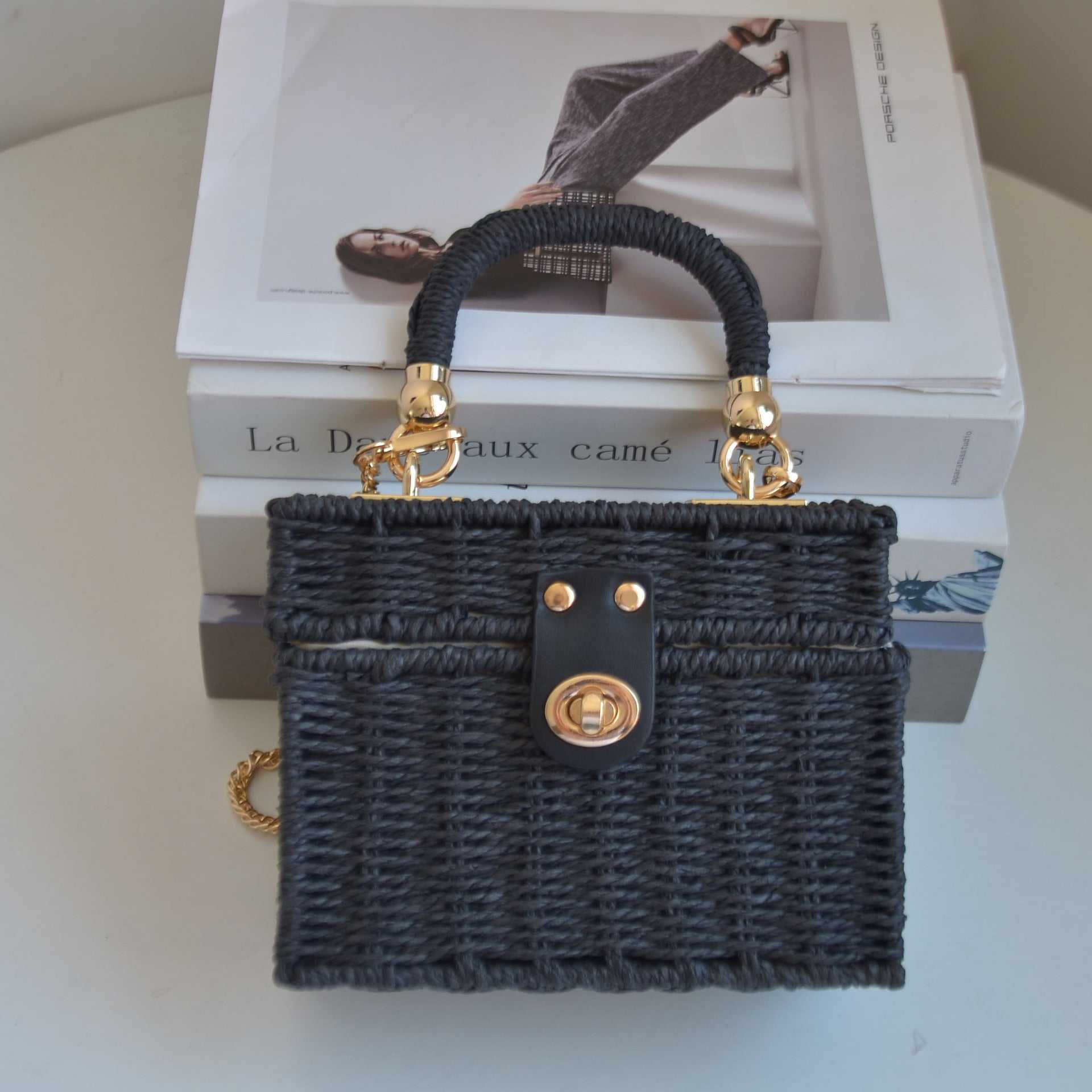 Mini Chic Rieten Box Bag