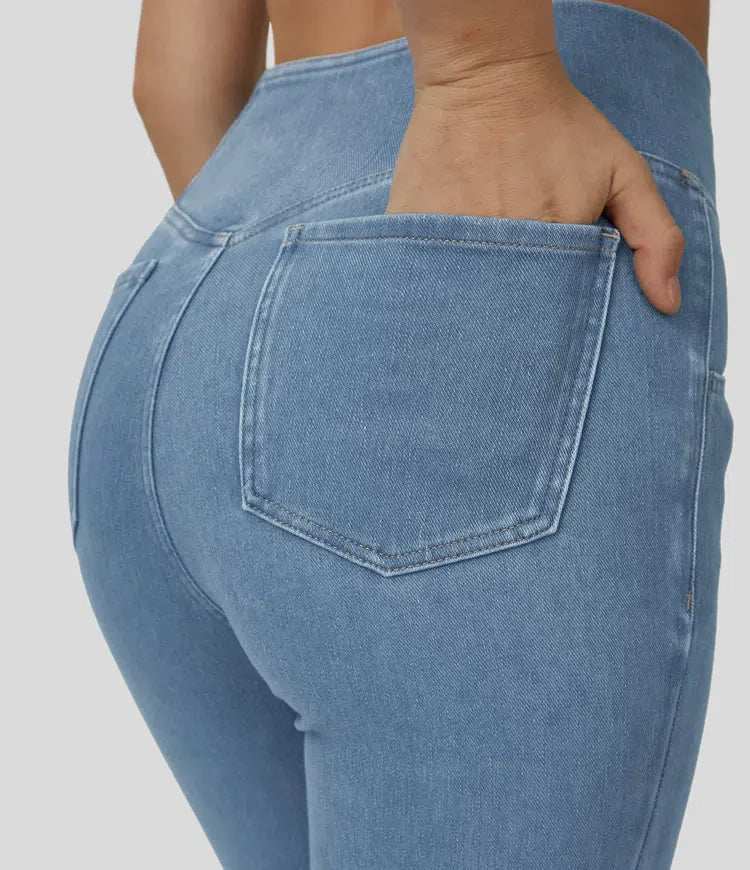 Elena | Pantalon évasé élastique flatteur