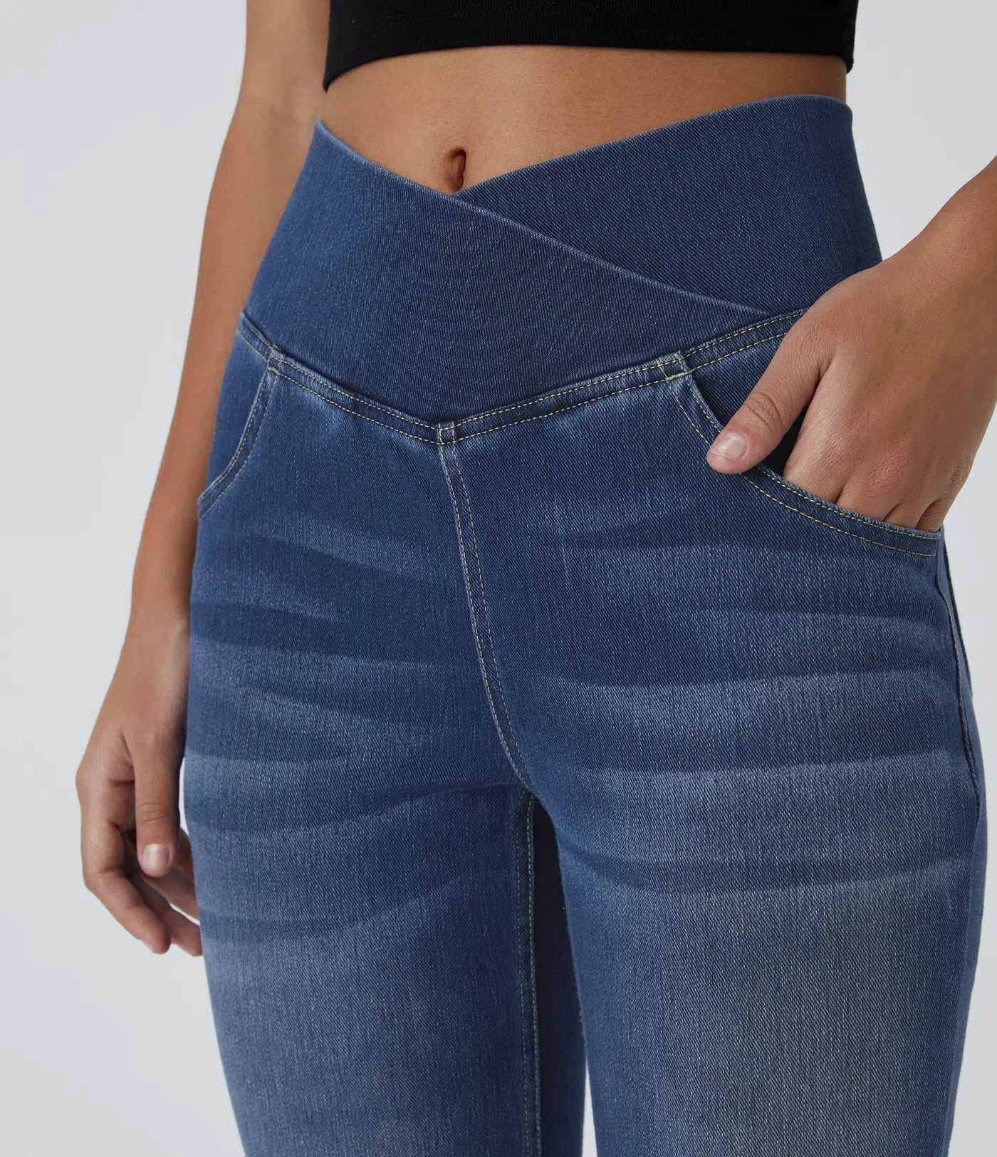 Elena | Pantalon évasé élastique flatteur